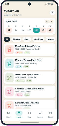 Events screen